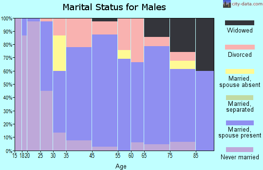 Rossville marital status for males