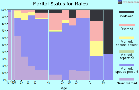 Round Lake marital status for males