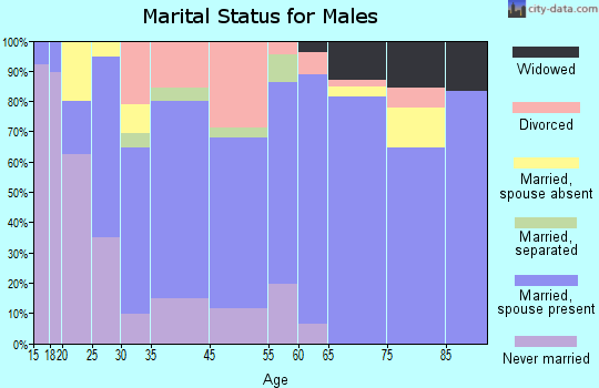 Round Lake Park marital status for males