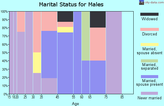 St. Johns marital status for males