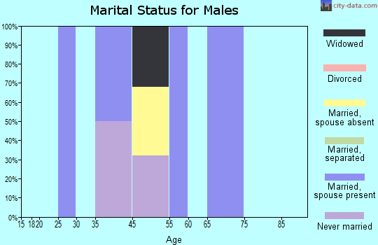 Harding-Birch Lakes marital status for males
