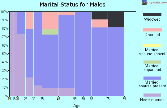 Sparland marital status for males