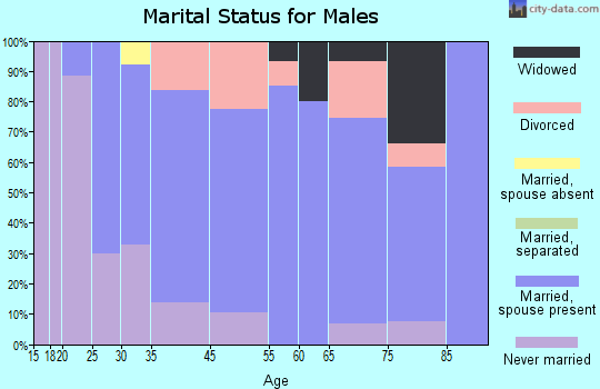 Steeleville marital status for males