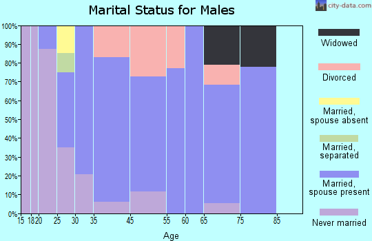 Tampico marital status for males