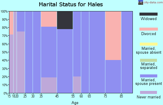 Vermilion marital status for males