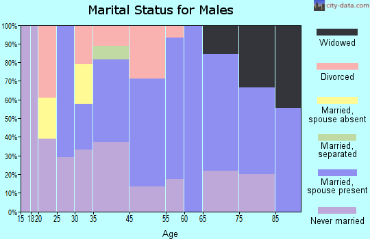 West City marital status for males
