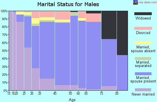 Woodridge marital status for males