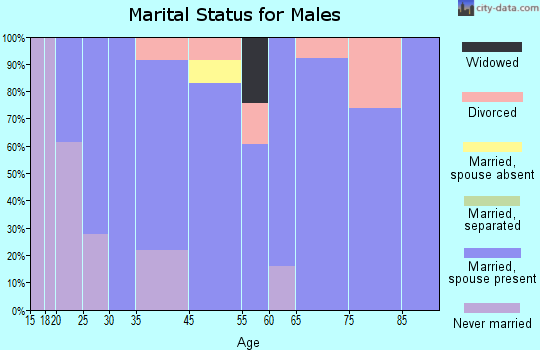 Bass Lake marital status for males