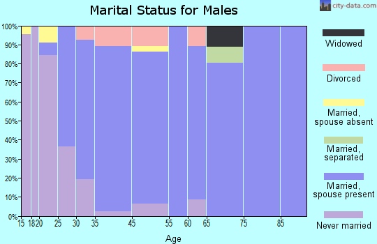 Bright marital status for males