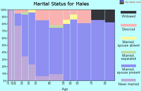 Brookston marital status for males