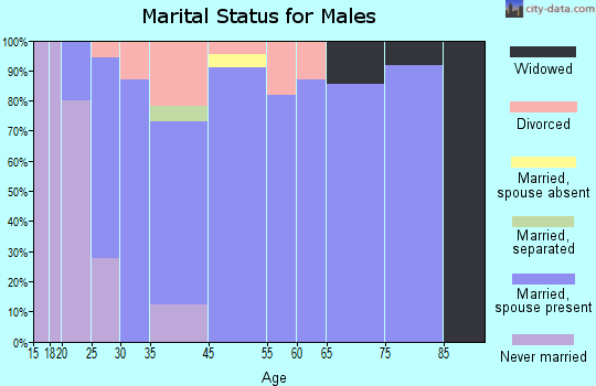 Camden marital status for males
