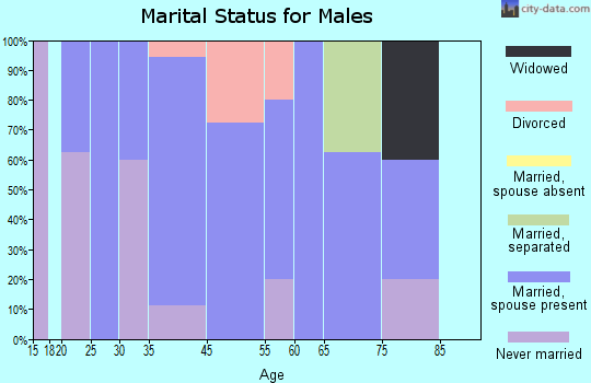 Center Point marital status for males