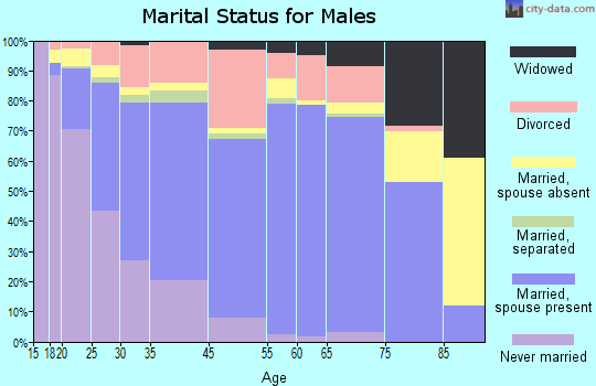 Clarksville marital status for males