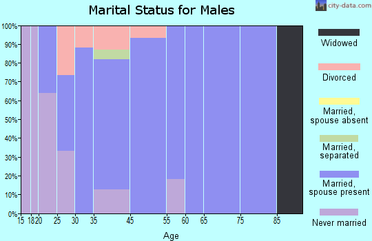 Coatesville marital status for males