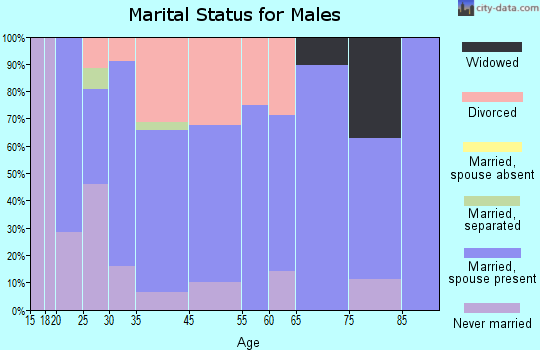 Darlington marital status for males