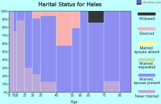 Denver marital status for males