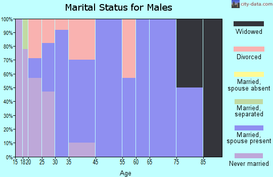 Elizabethtown marital status for males