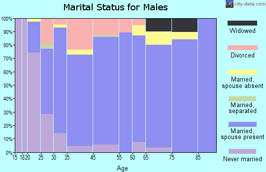 Fairview Park marital status for males