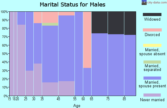 Fortville marital status for males