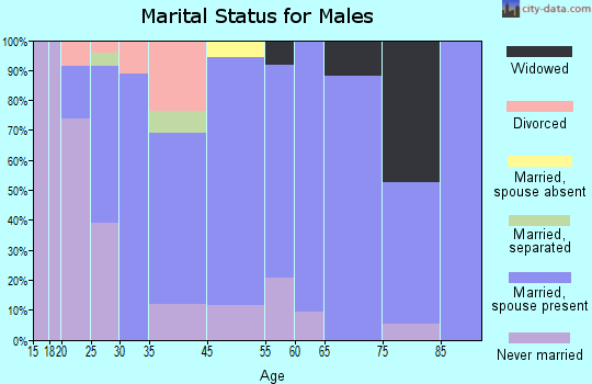 Fountain City marital status for males