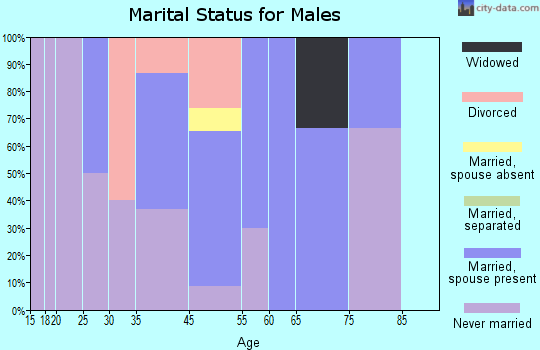 Hazleton marital status for males