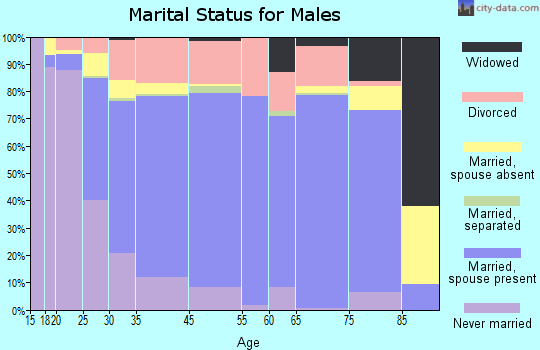 Huntingburg marital status for males