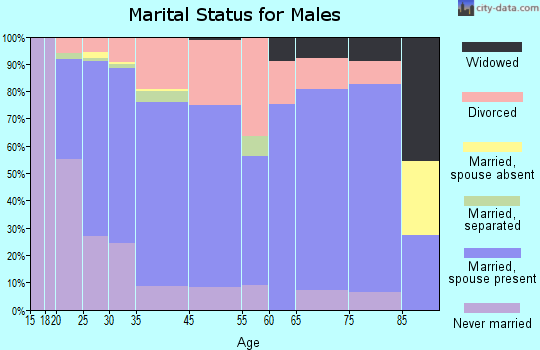 Kendallville marital status for males