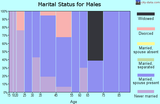 Lake Dalecarlia marital status for males