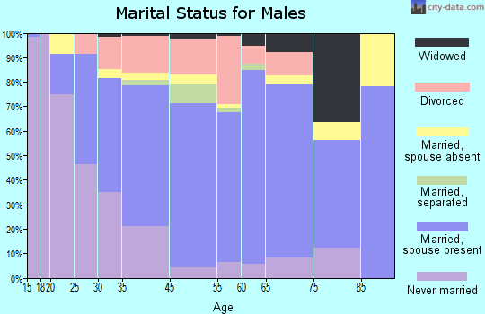 Lake Station marital status for males