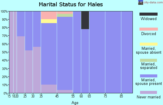 Lanesville marital status for males