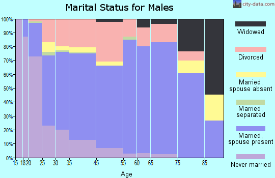 Martinsville marital status for males