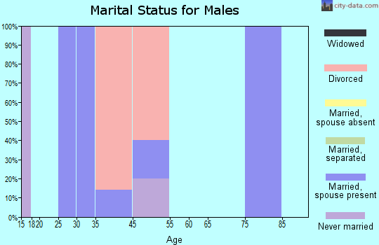 Larsen Bay marital status for males