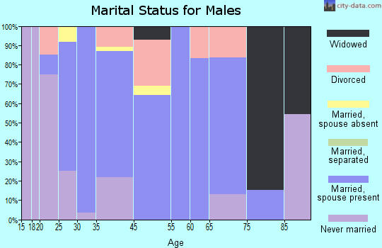 Morgantown marital status for males