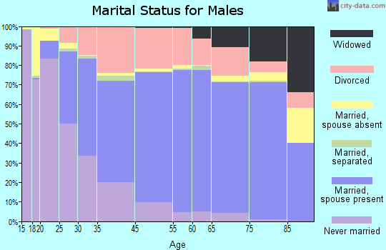 Muncie marital status for males