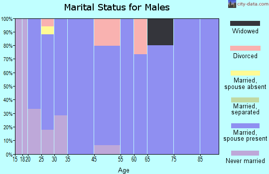 New Market marital status for males