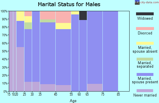 New Whiteland marital status for males