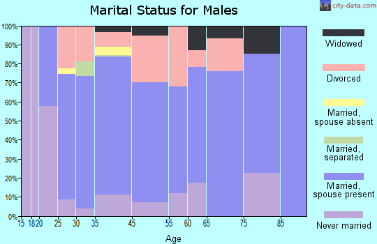 North Judson marital status for males
