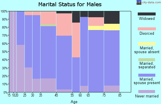 North Liberty marital status for males