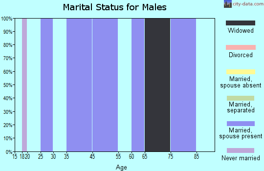 Onward marital status for males