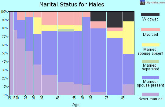 Petersburg marital status for males