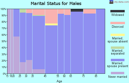 Pittsboro marital status for males