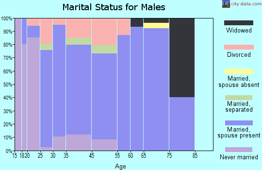 Ridgeville marital status for males