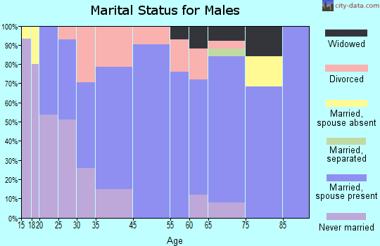 Roachdale marital status for males