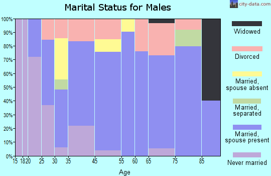 Rockville marital status for males