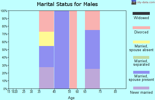 Mendeltna marital status for males