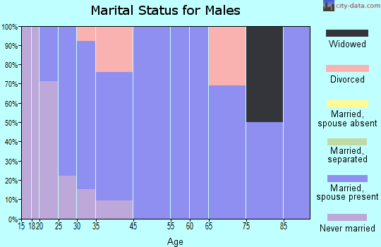 Stilesville marital status for males