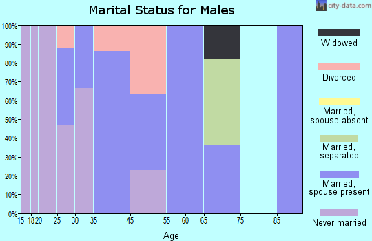 Vernon marital status for males