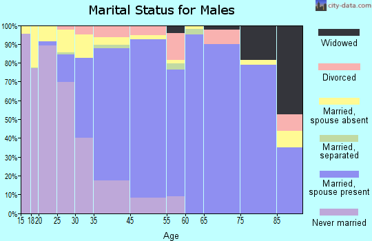 West Lafayette marital status for males