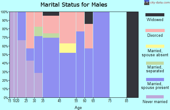 Whitestown marital status for males