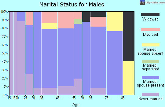 Winona Lake marital status for males